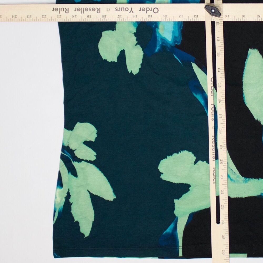 NWT Chico's Touch of Cool Glacier Layer Top Black Teal Floral Women L (Chico 2) - Picture 10 of 10